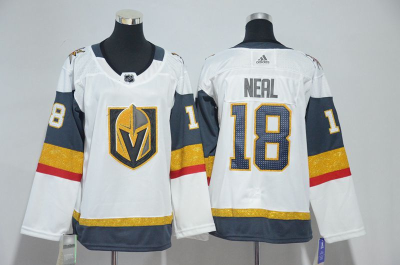 Men Vegas Golden Knights #18 Neal Fanatics Branded Breakaway Home White Adidas NHL Jersey